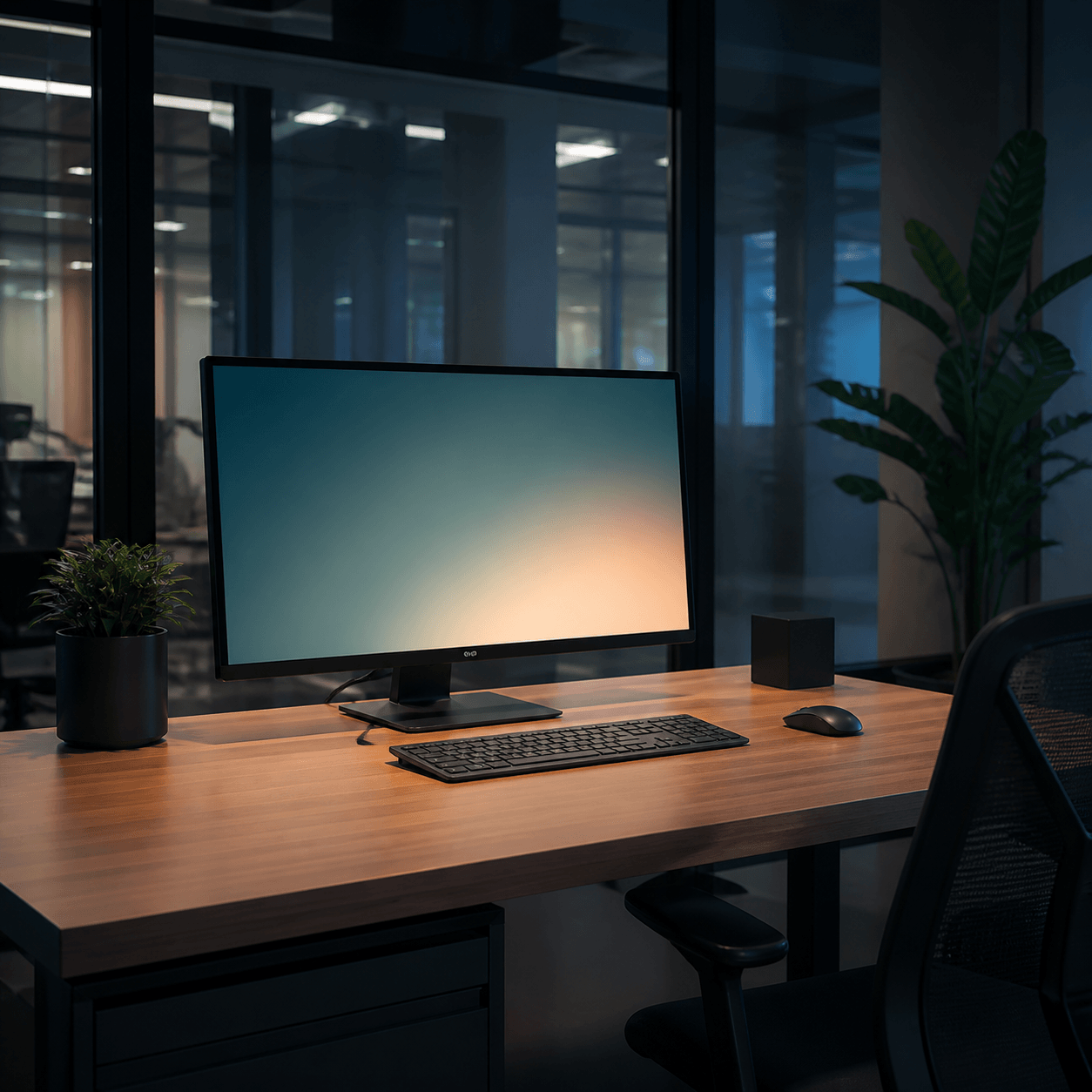 Empty workstation in the Kolvaniq studio